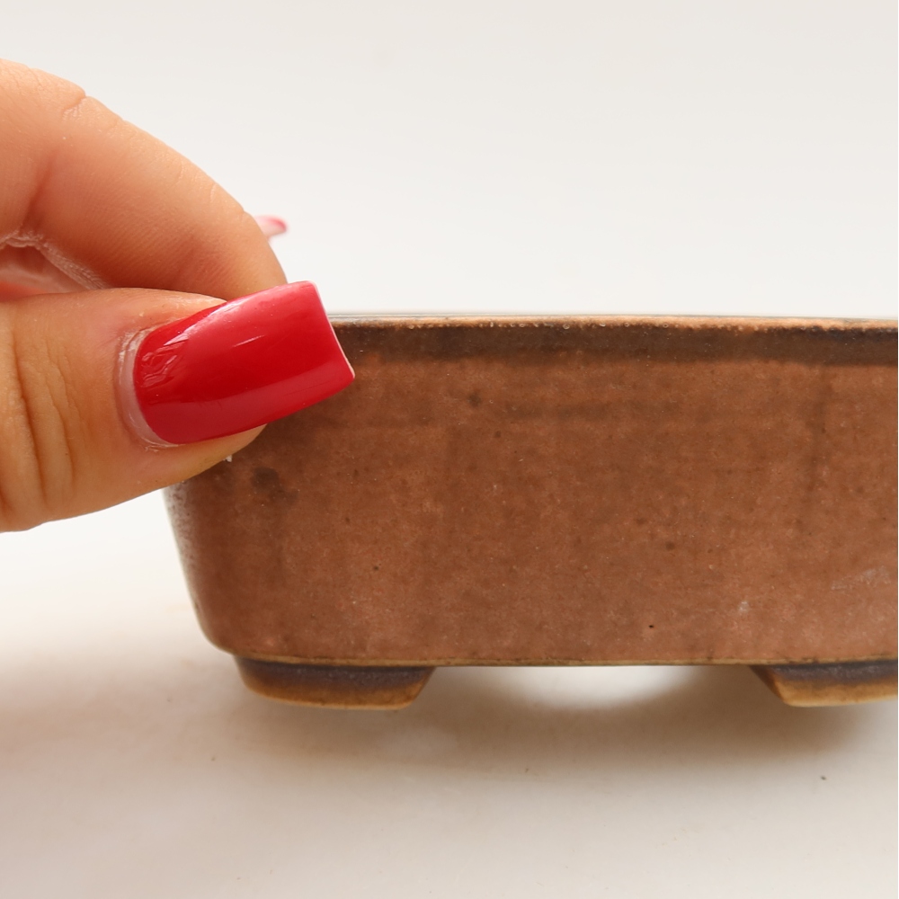 Ciotola bonsai in ceramica 10 x 8,5 x 4 cm, rosa