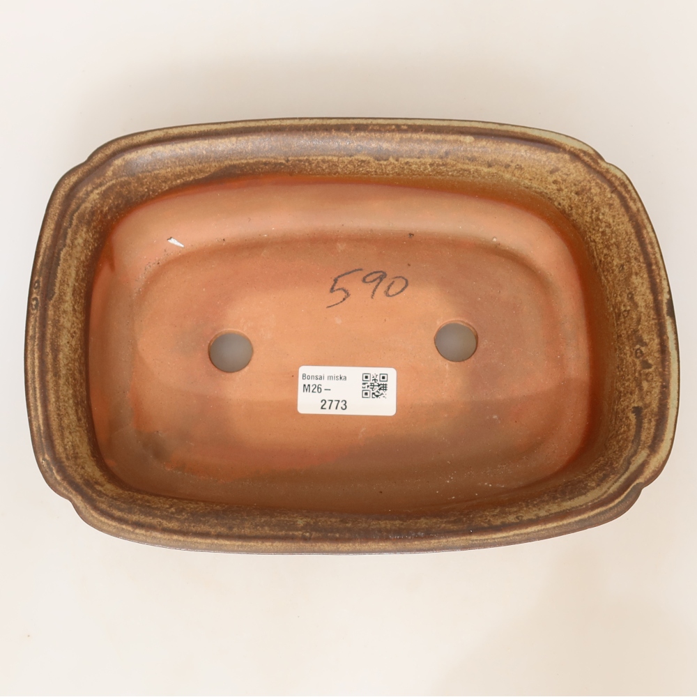 Ciotola in ceramica  24 x 17 x 6 cm, colore marrone