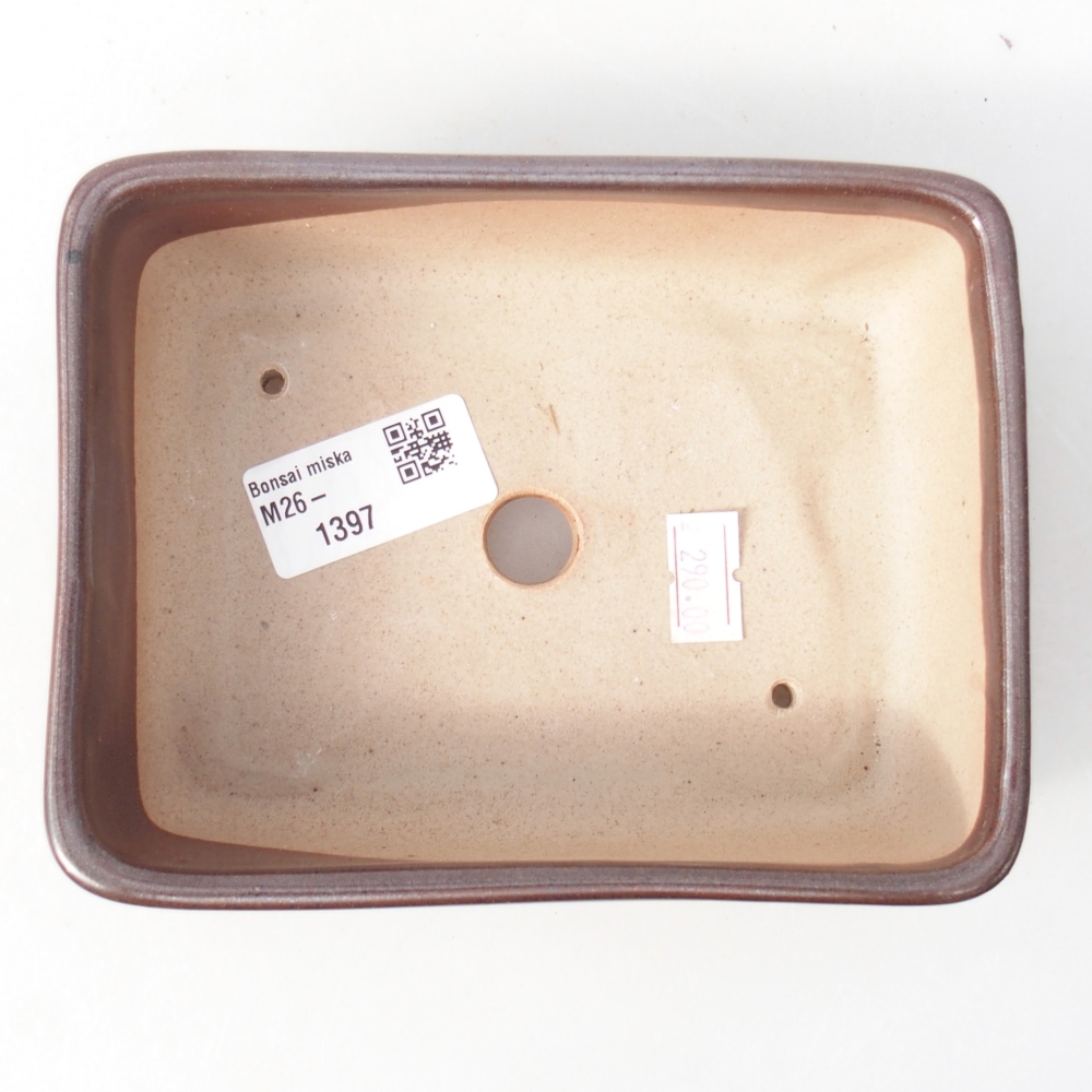 Ciotola bonsai in ceramica 14,5 x 11 x 5,5 cm, marrone
