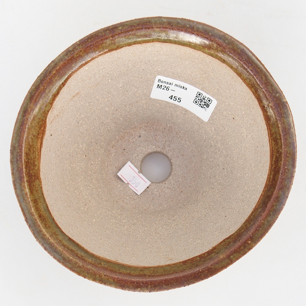 Ciotola per bonsai in ceramica 15 x 15 x 9 cm, marrone