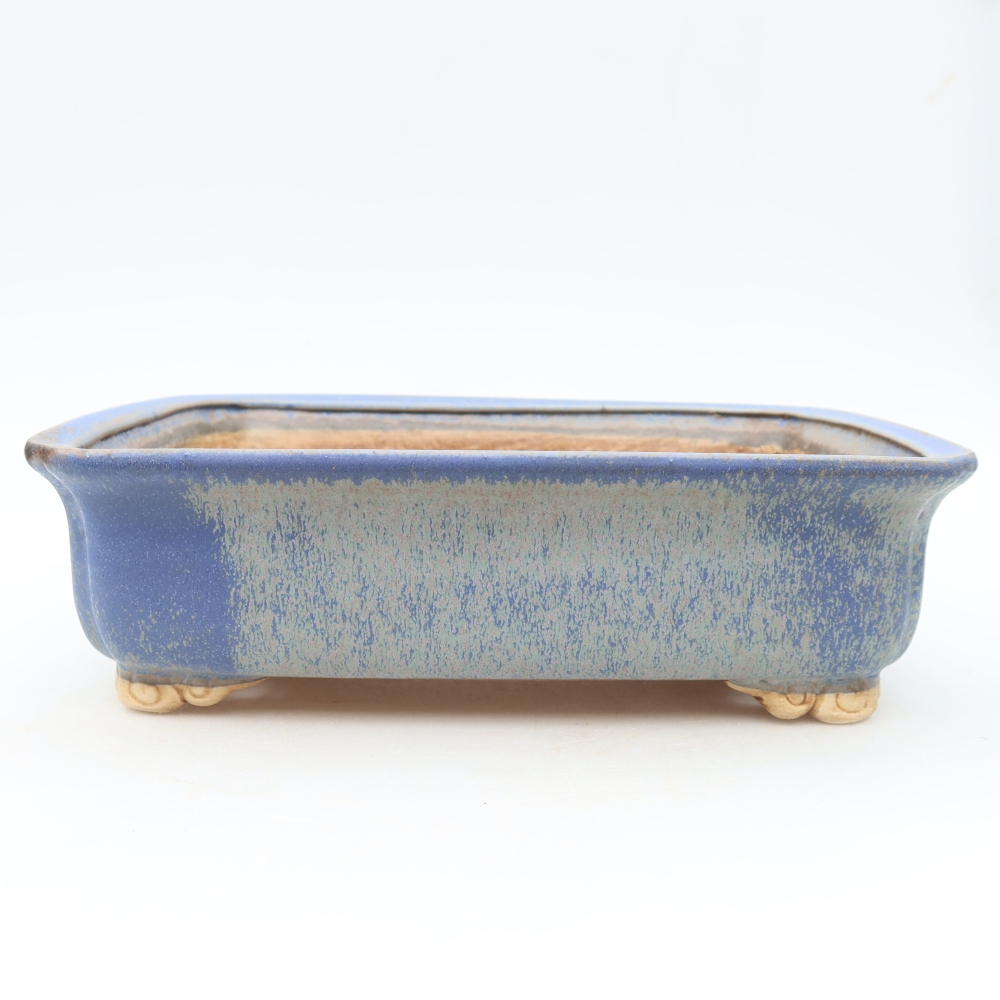 Vaso da bonsai in ceramica 25 x 20,5 x 7,5 cm, colore blu