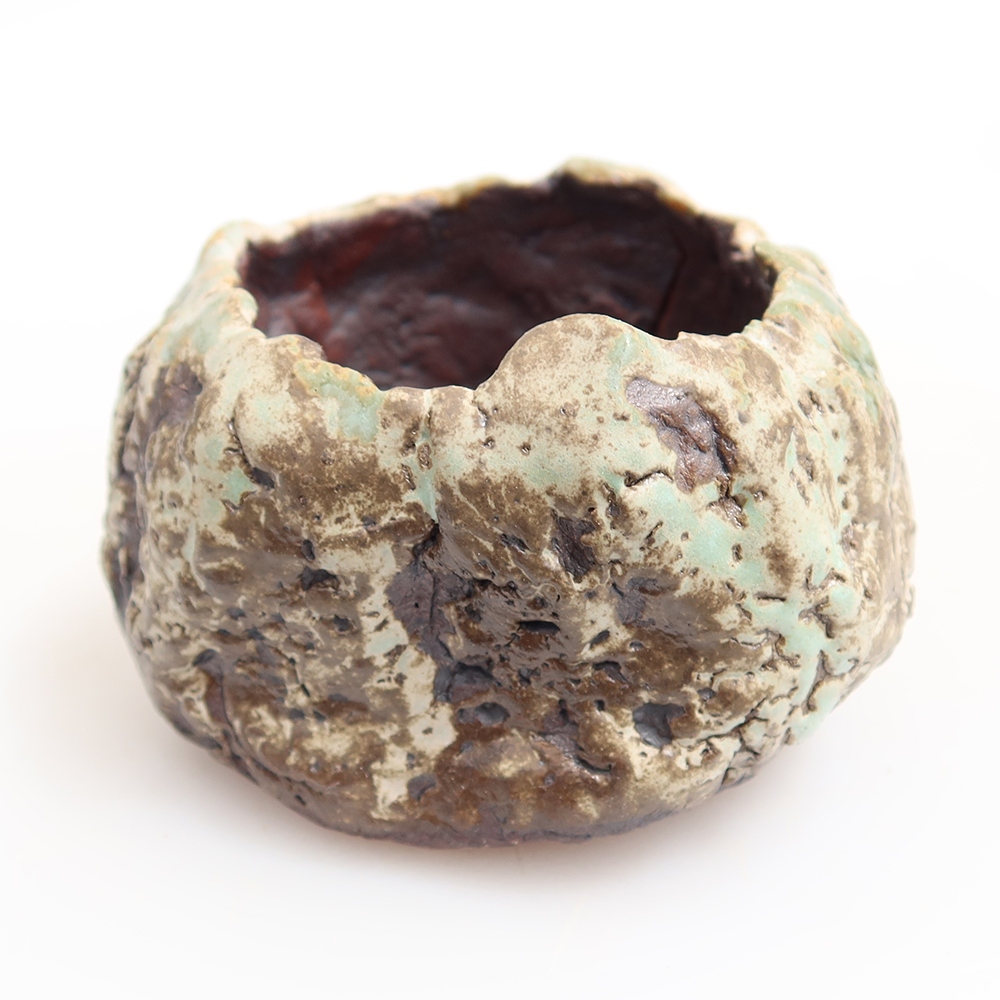 Conchiglia in ceramica  6 x 5 x 5 cm, colore verde