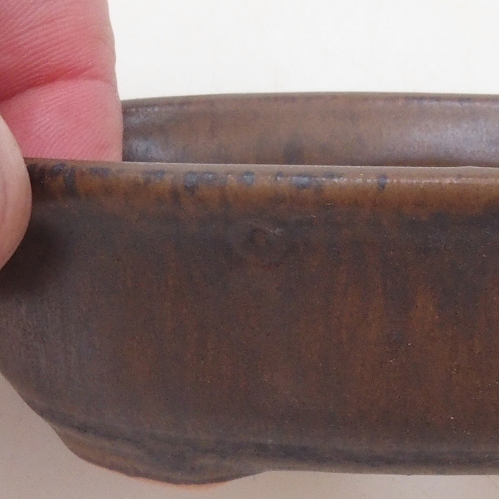 Ciotola per bonsai H04 - 10,5 x 7,5 x 3 cm - marrone