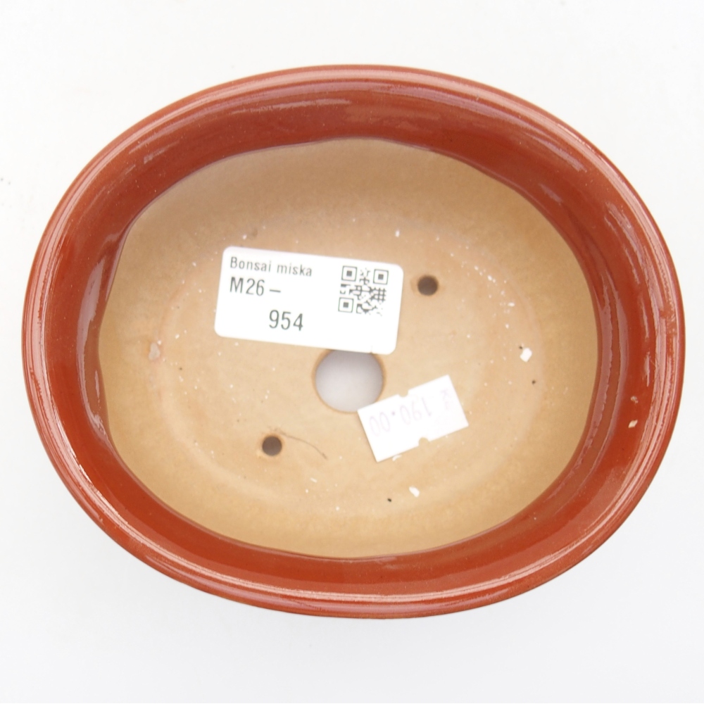 Ciotola per bonsai in ceramica 12 x 10 x 5,5 cm, marrone