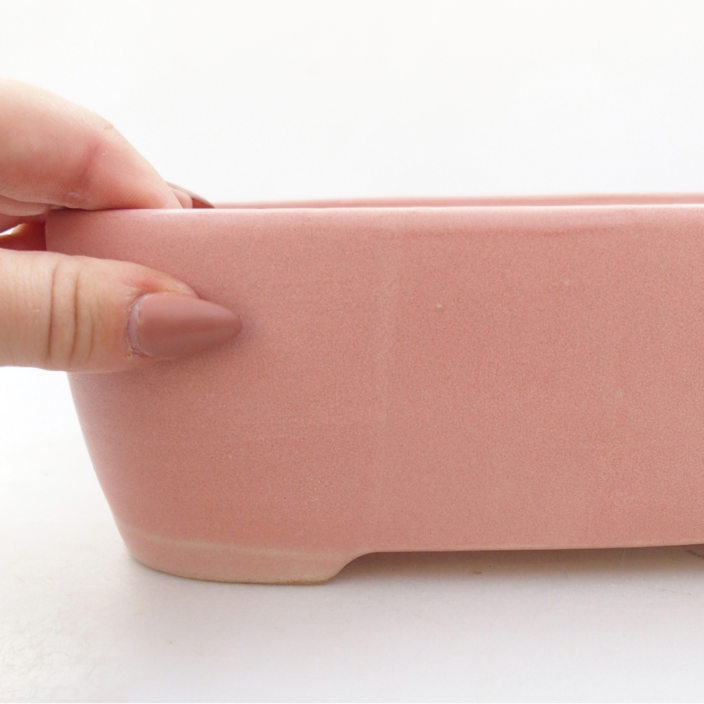 Ciotola bonsai in ceramica 23 x 18 x 7,5 cm, rosa