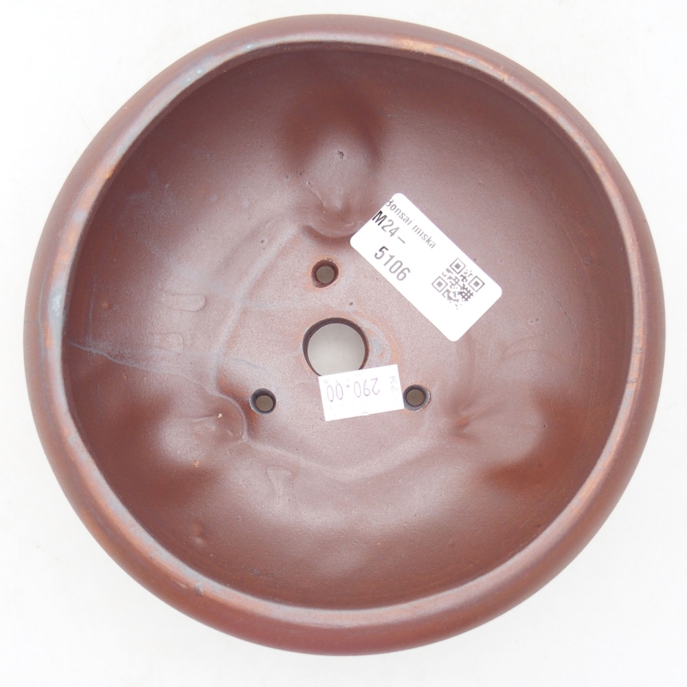 Ciotola bonsai in ceramica 14 x 14 x 6,5 cm, colore metallo