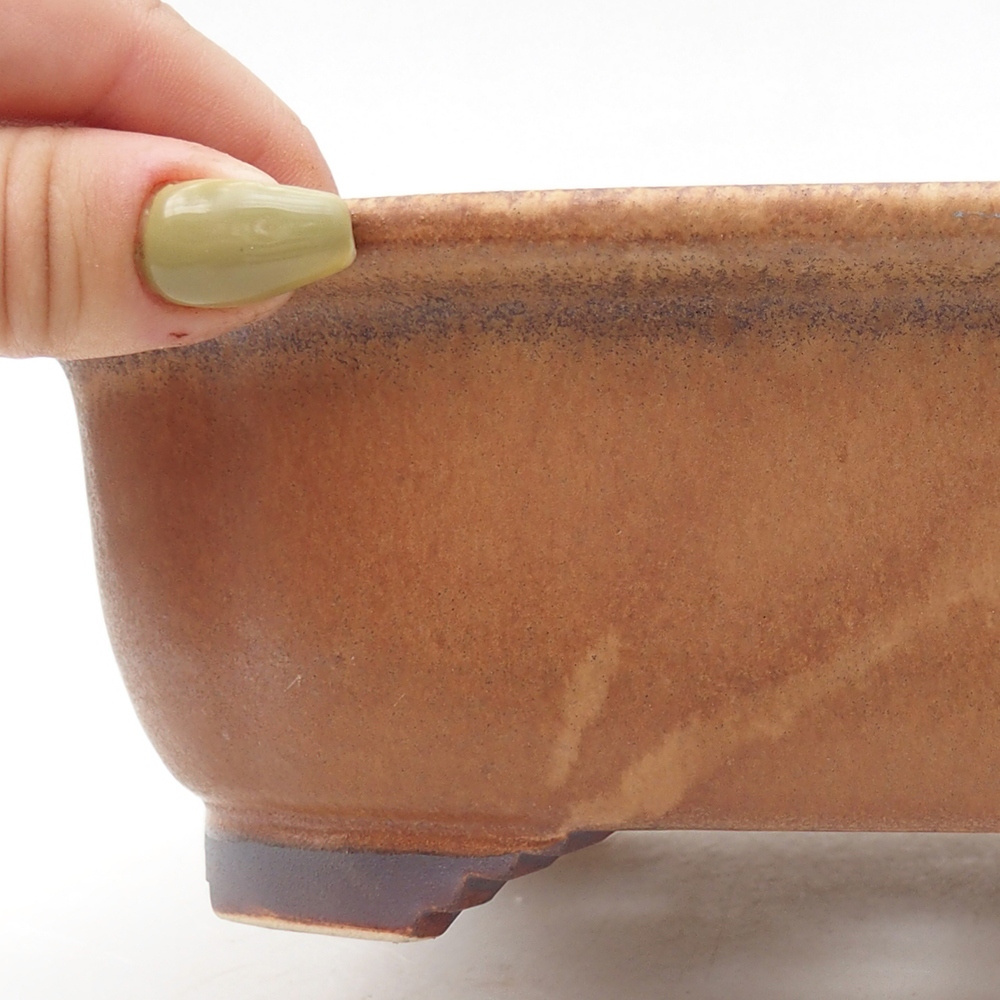 Ciotola bonsai in ceramica 20 x 16,5 x 6,5 cm, rosa