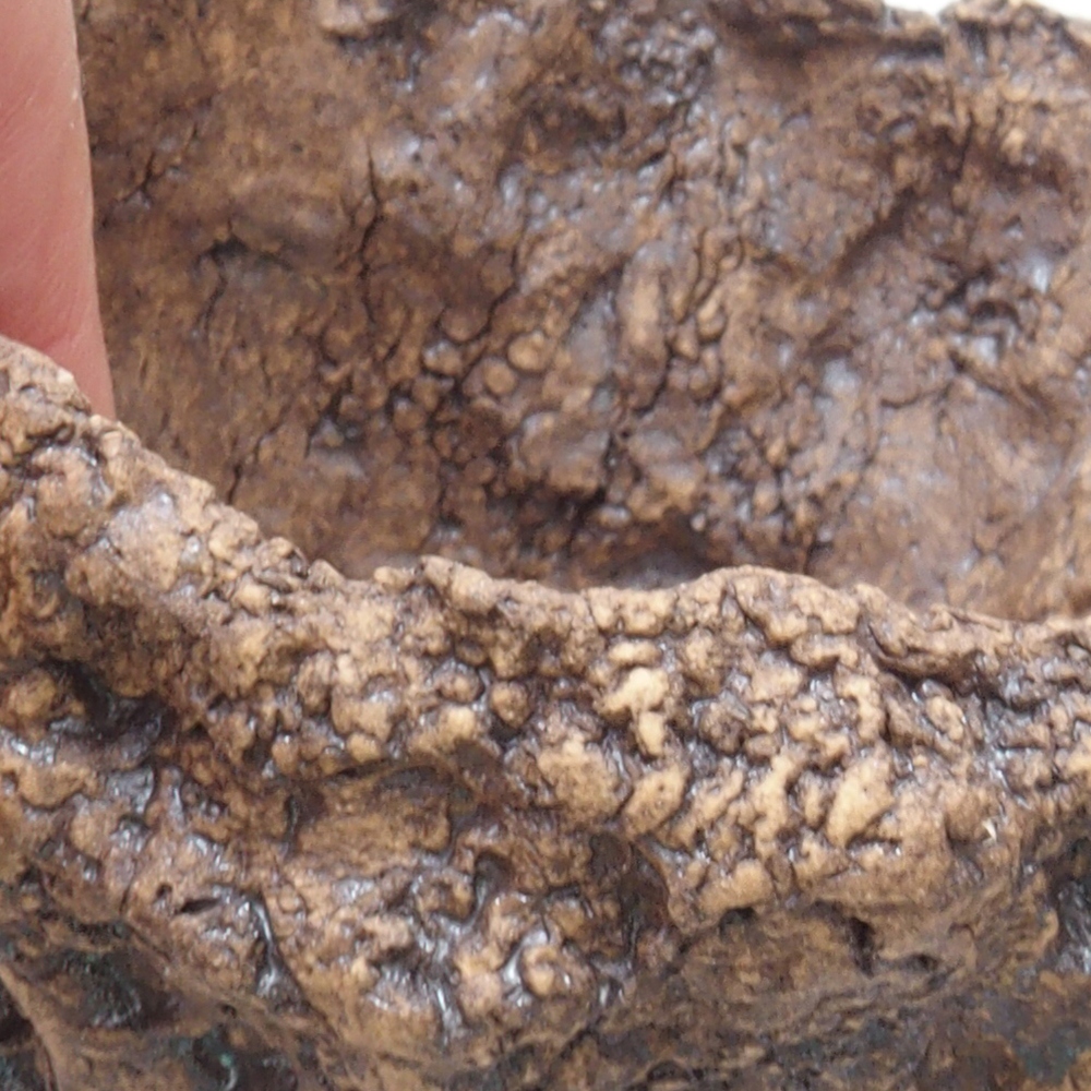 Conchiglia in ceramica 9 x 8 x 8,5 cm , colore marrone