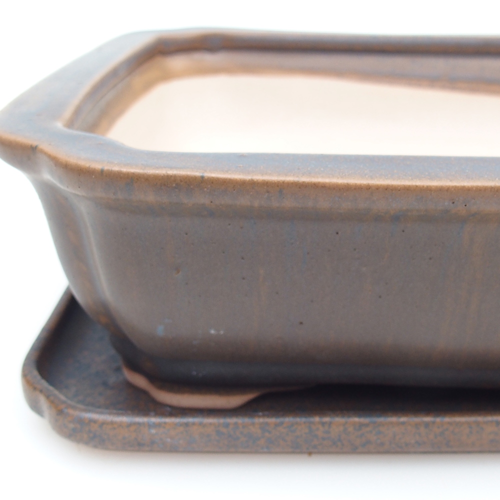 Ciotola bonsai + piattino H07 - 30 x 20,5 x 8 cm.