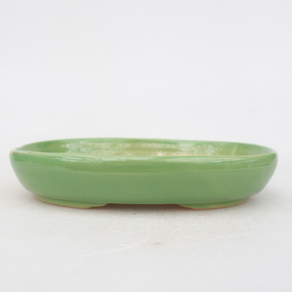 Ciotola per bonsai in ceramica 13,5 x 10 x 3 cm, verde
