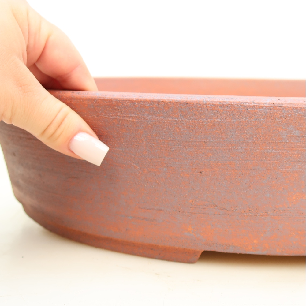 Vaso da bonsai in ceramica 38,5 x 30 x 8,5 cm, colore metallizzato