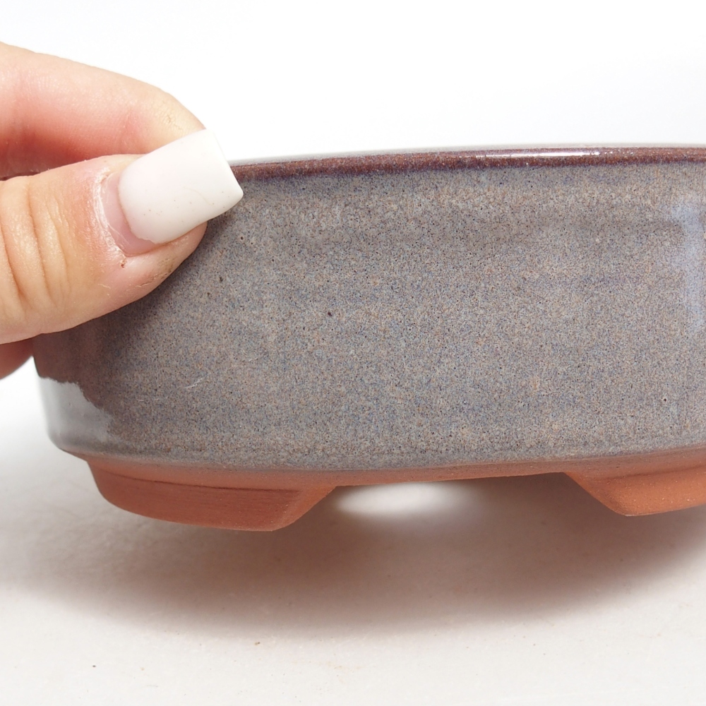 Ciotola per bonsai in ceramica 15 x 15 x 5 cm, grigio