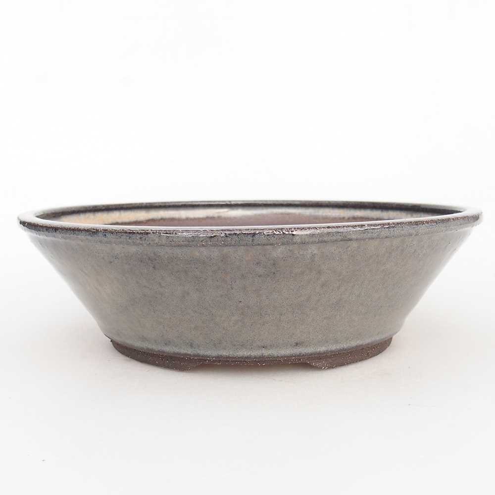 Ciotola bonsai in ceramica 19 x 19 x 6 cm, grigio
