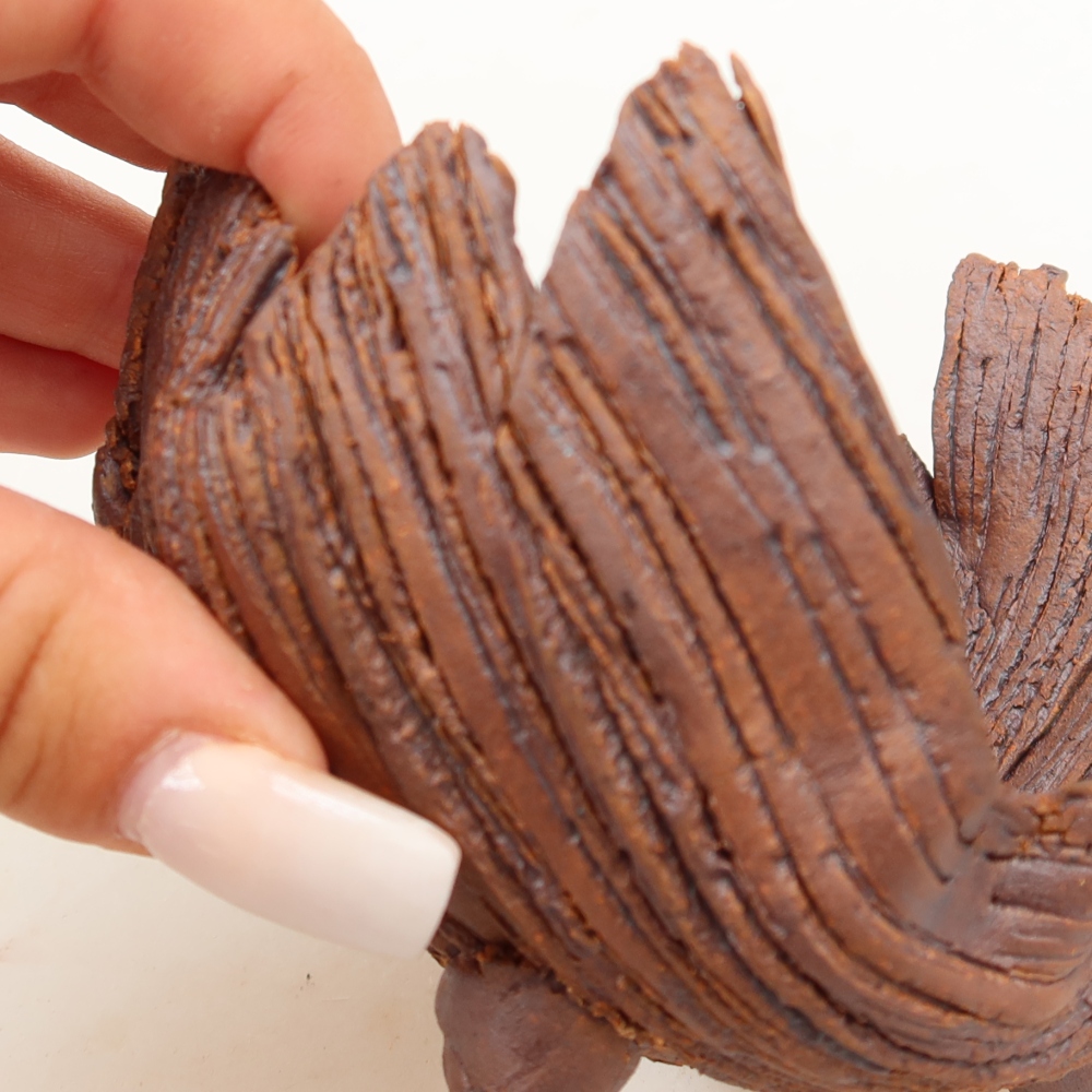 Guscio in ceramica  10,5 x 8,5 x 7,5 cm, colore marrone