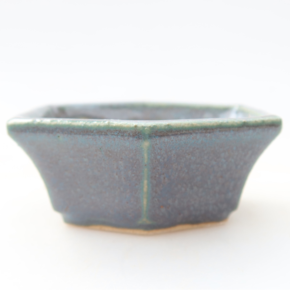 Vaso da bonsai in ceramica 6 x 5,5 x 2,5 cm, colore grigio