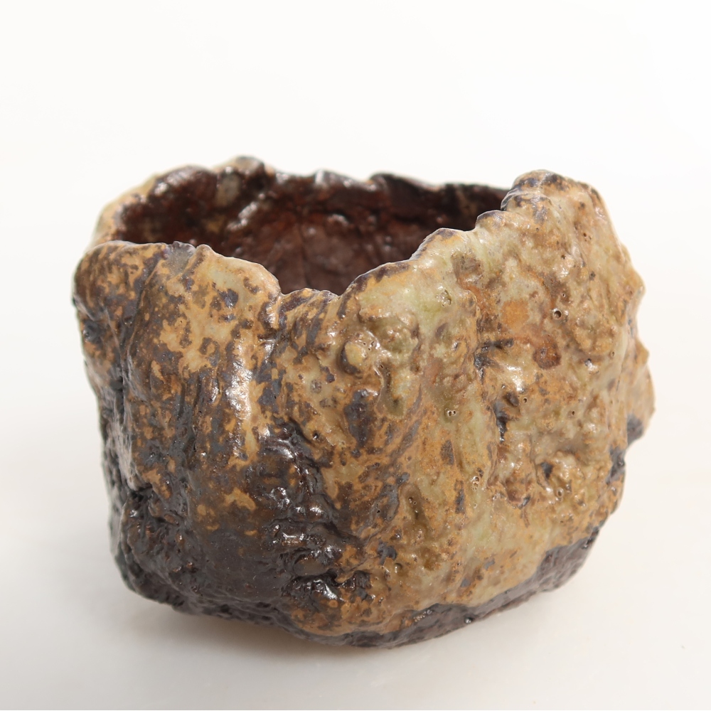 Guscio in ceramica  7,5 x 6,5 x 6 cm, colore marrone