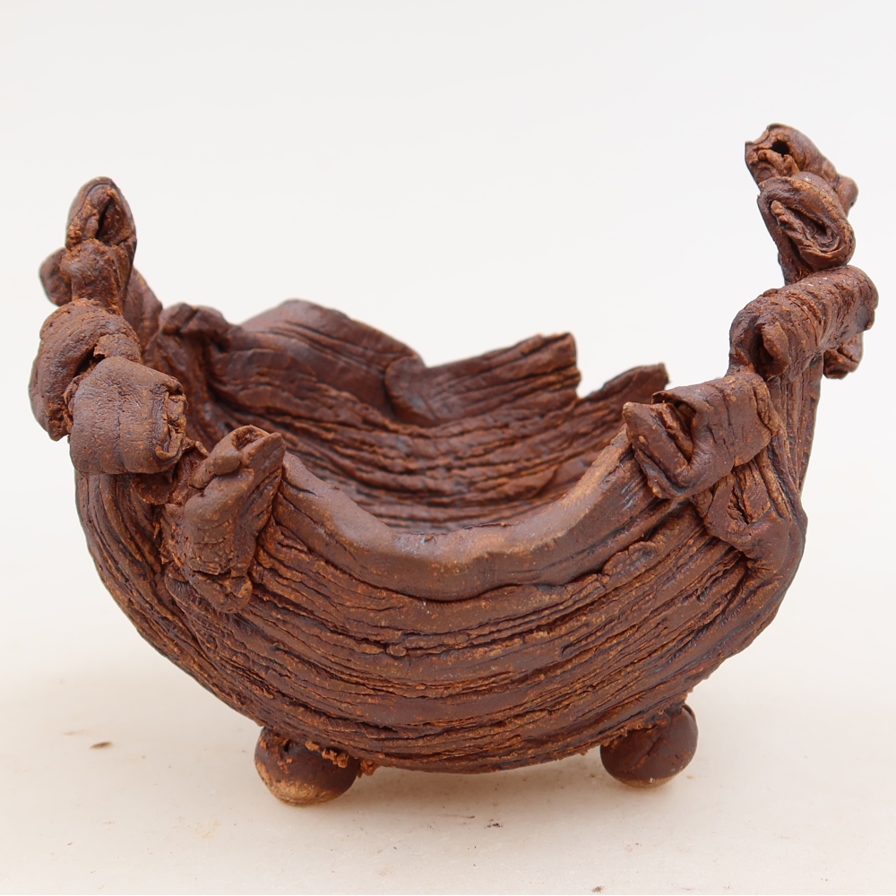 Guscio in ceramica  11,5 x 10 x 8 cm, colore marrone