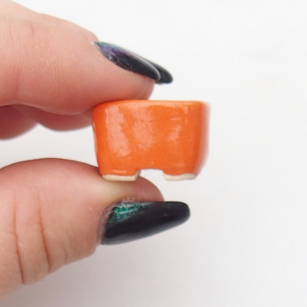 Ciotola per mini bonsai 2 x 2 x 1,5 cm, arancione