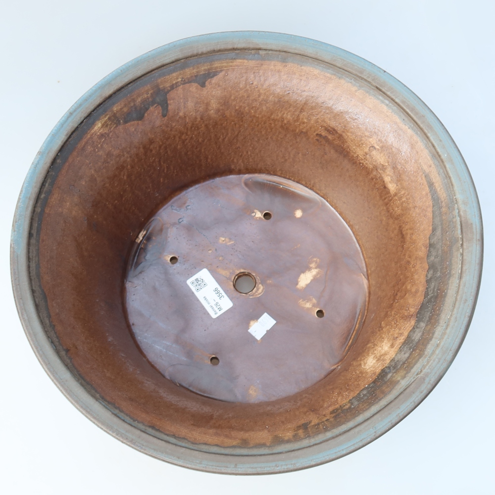 Vaso da bonsai in ceramica 31,5 x 31,5 x 14,5 cm, colore blu