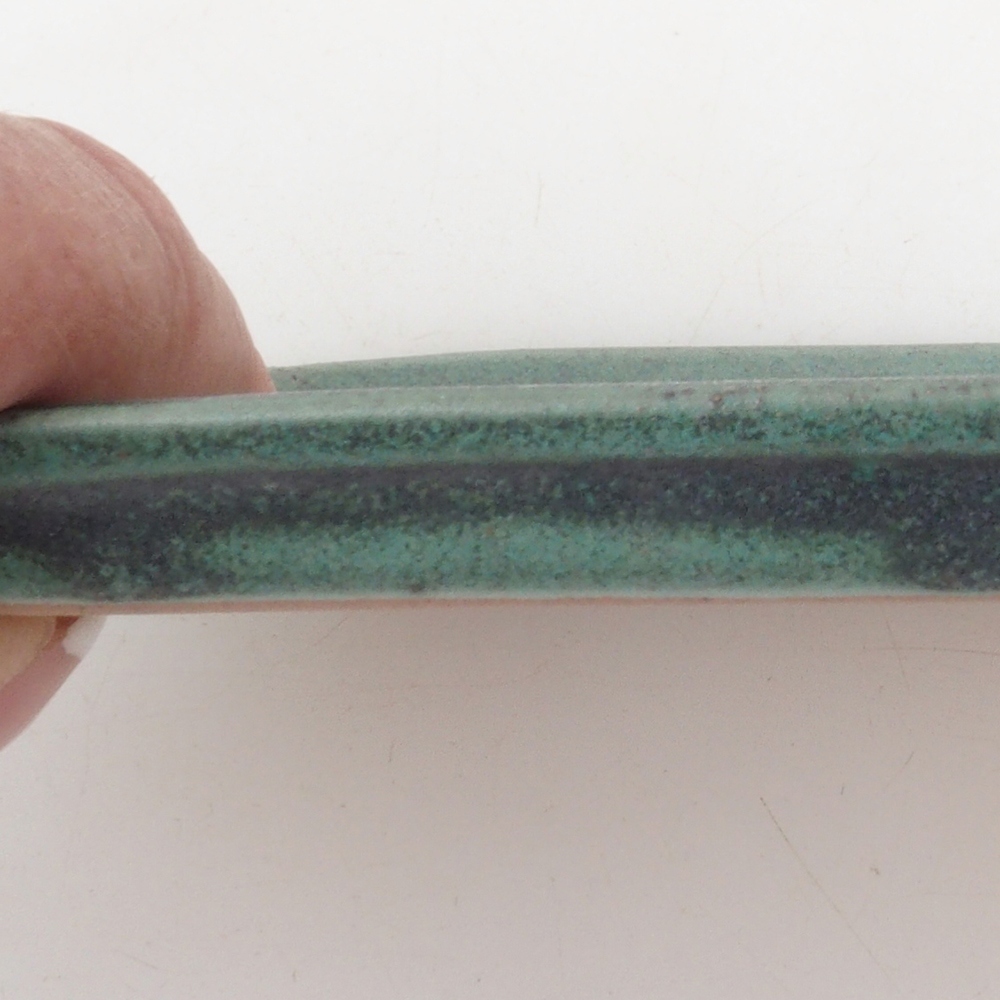 Piattino in ceramica H17 -15,5 x 11 x 1 cm- verde