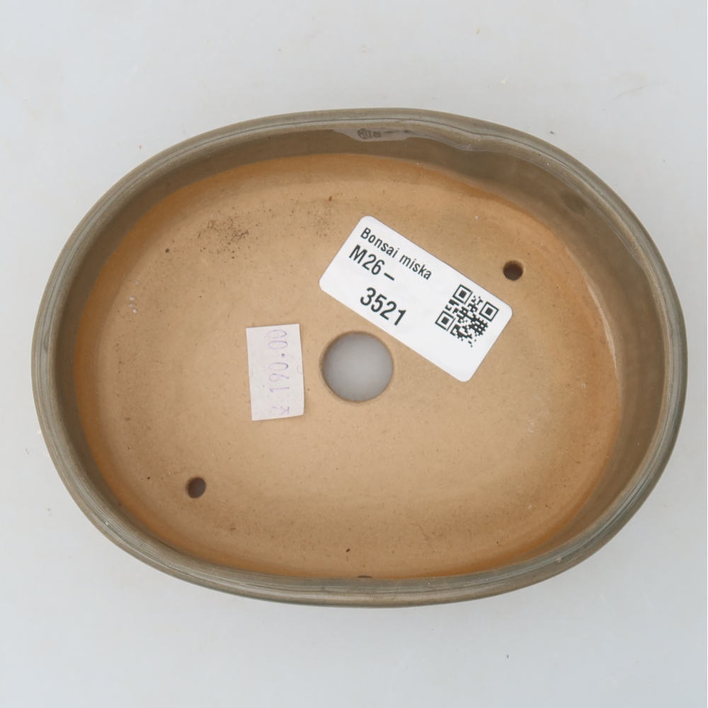 Vaso per bonsai in ceramica 13 x 10 x 3,5 cm, colore grigio