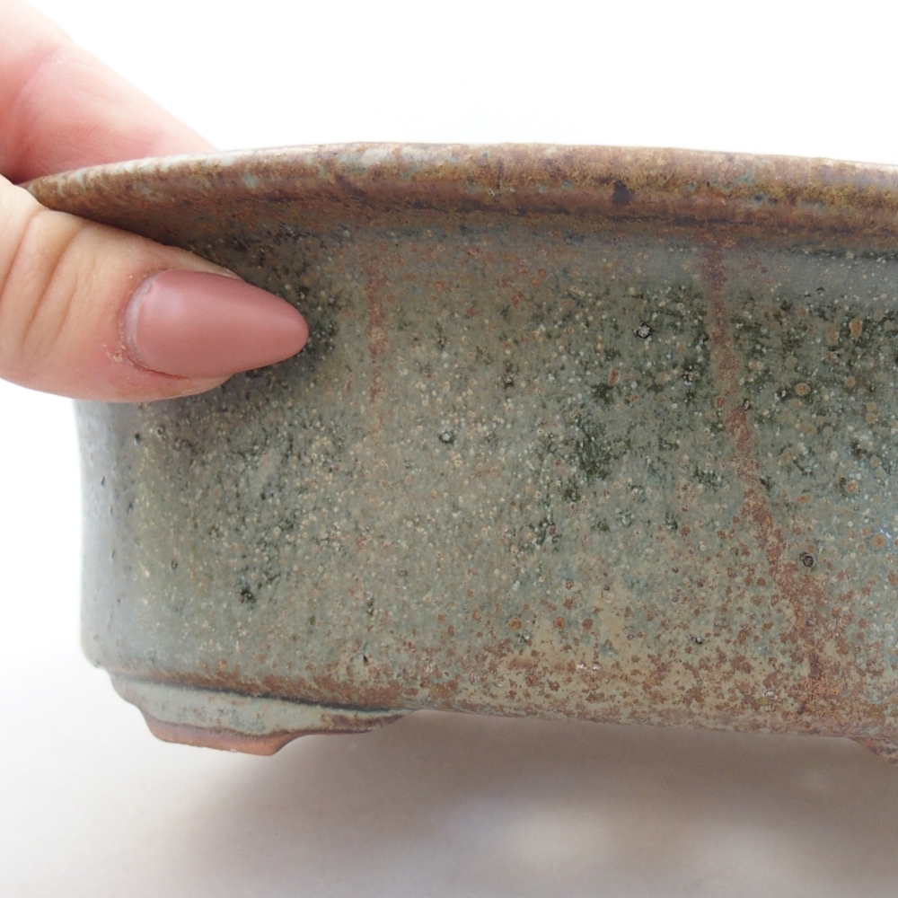 Ciotola bonsai in ceramica 26 x 26 x 8 cm, colore rosso