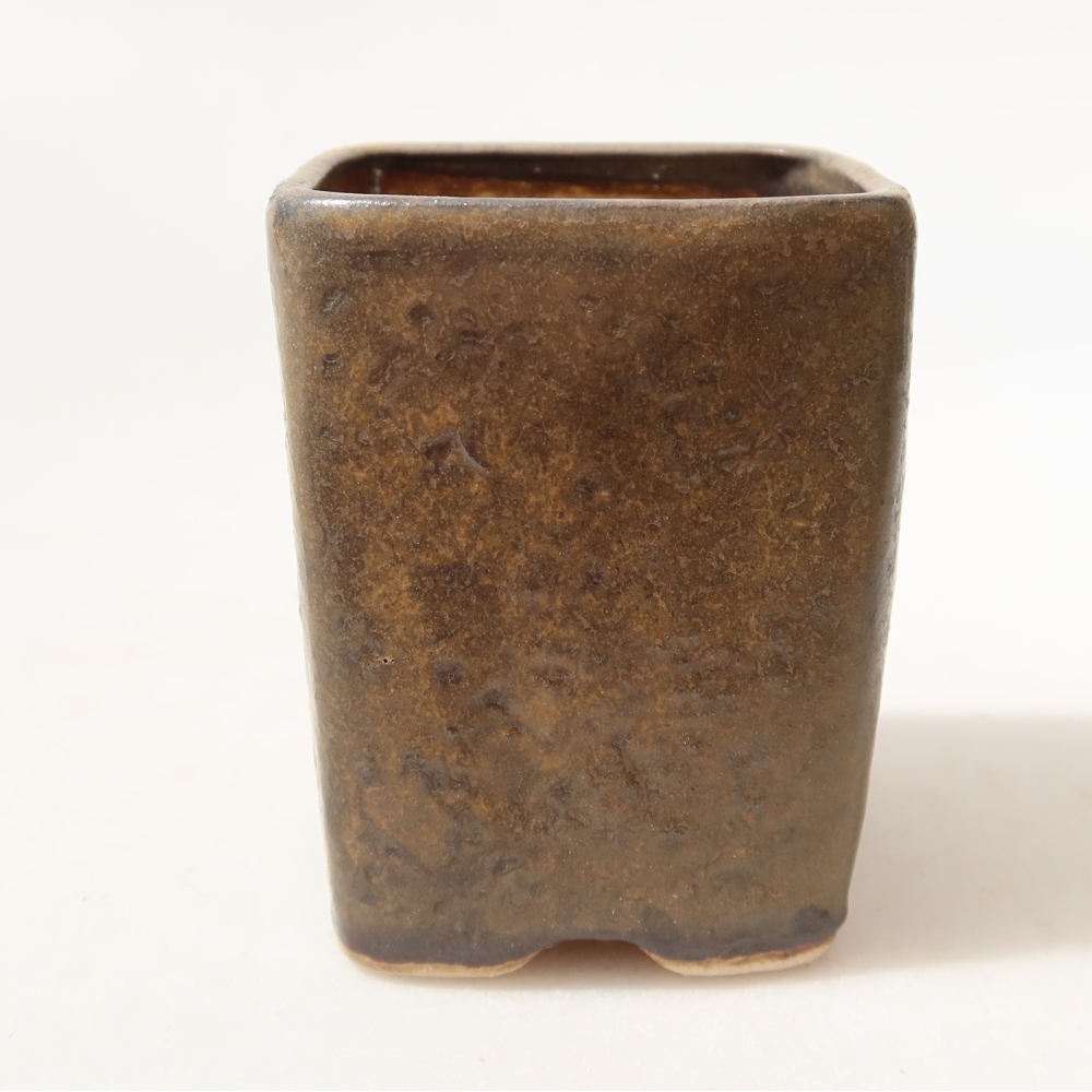 Ciotola per bonsai in ceramica 5 x 5 x 6,5 cm, marrone