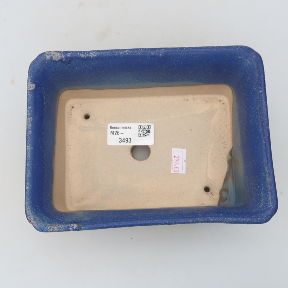 Vaso da bonsai in ceramica 18 x 13,5 x 7,5 cm, colore blu