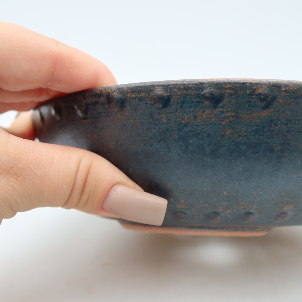 Ciotola per bonsai in ceramica 17,5 x 17,5 x 5 cm, marrone