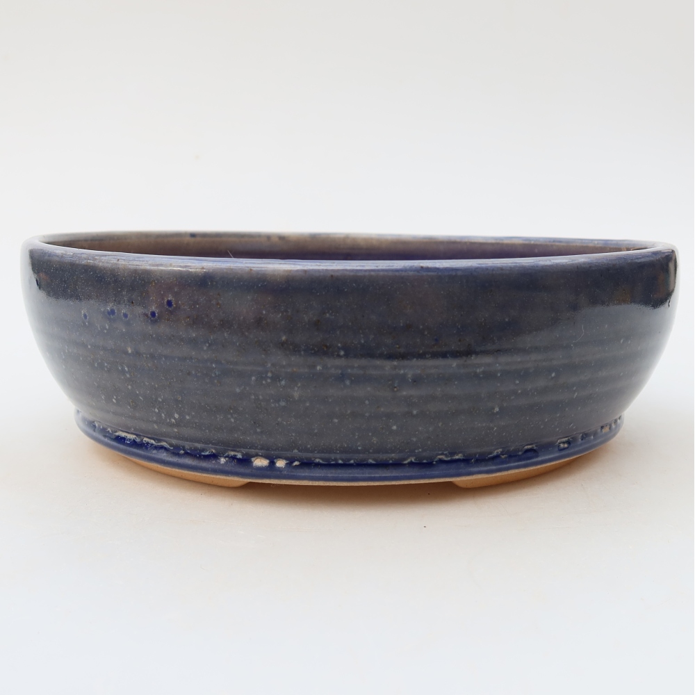 Vaso da bonsai in ceramica 20 x 20 x 6,5 cm, colore blu