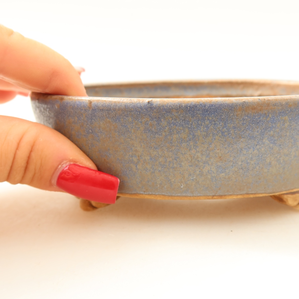 Vaso da bonsai in ceramica 12 x 10,5 x 4 cm, colore blu