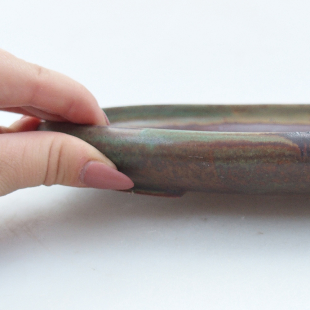 Ciotola bonsai in ceramica 26 x 26 x 8 cm, colore rosso