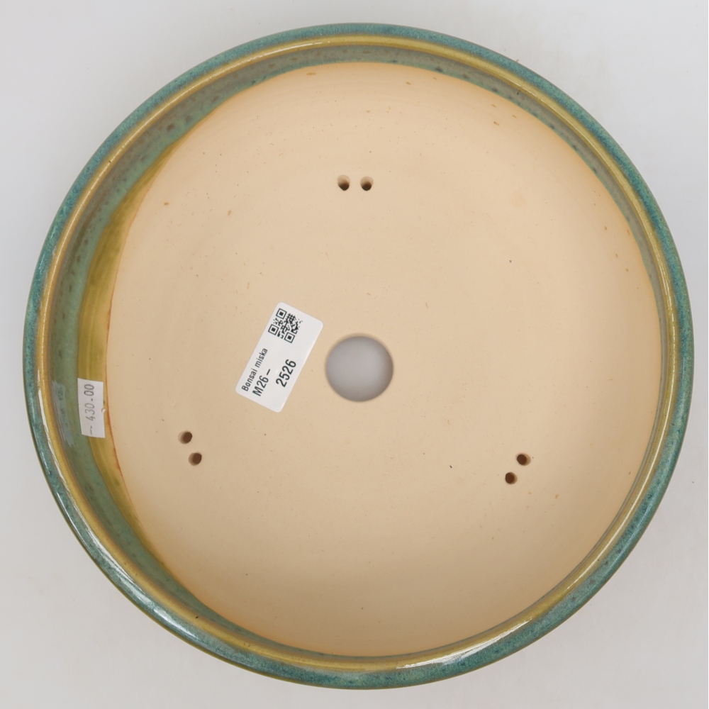 Vaso da bonsai in ceramica 23 x 23 x 6,5 cm, colore verde