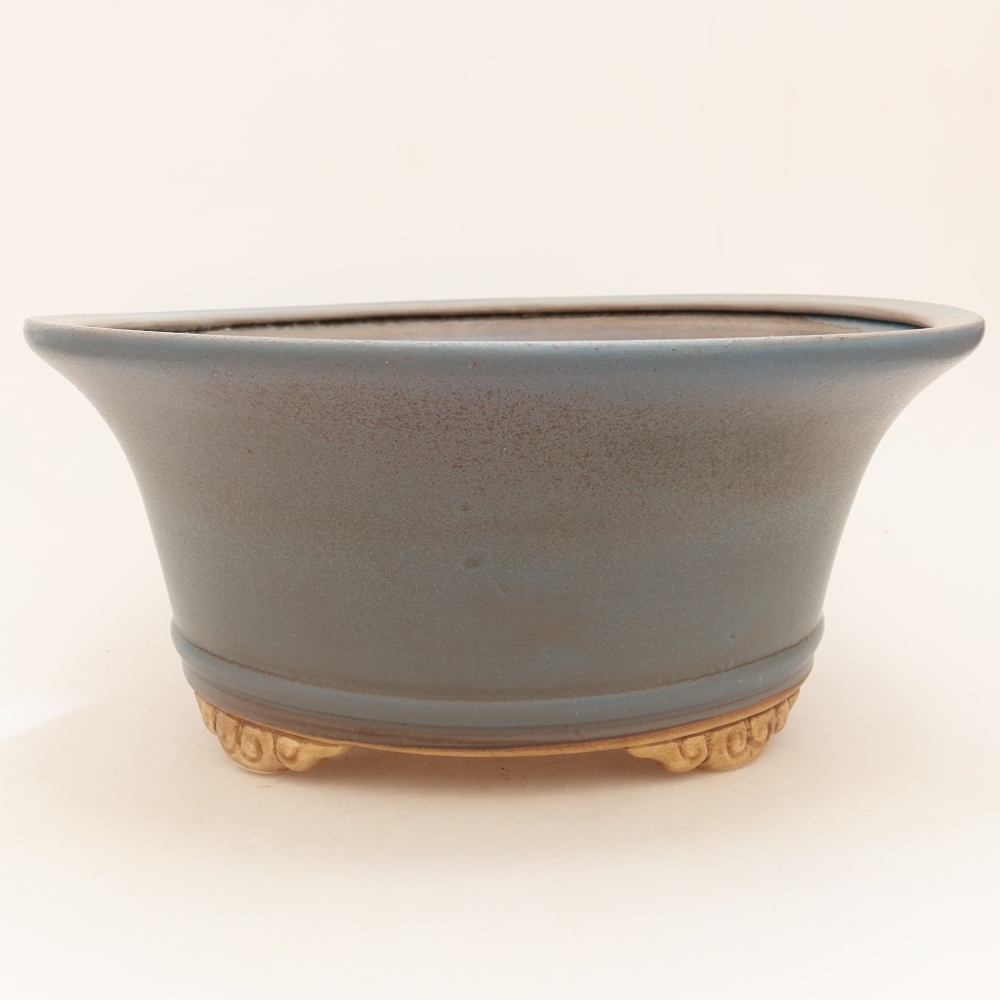 Vaso da bonsai in ceramica 29 x 29 x 12 cm, colore blu