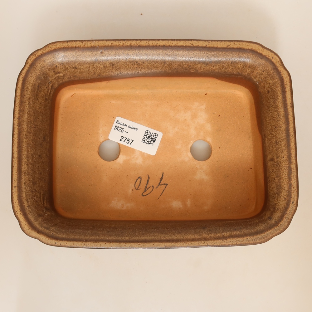 Ciotola in ceramica  20 x 15,5 x 5,5 cm, colore marrone