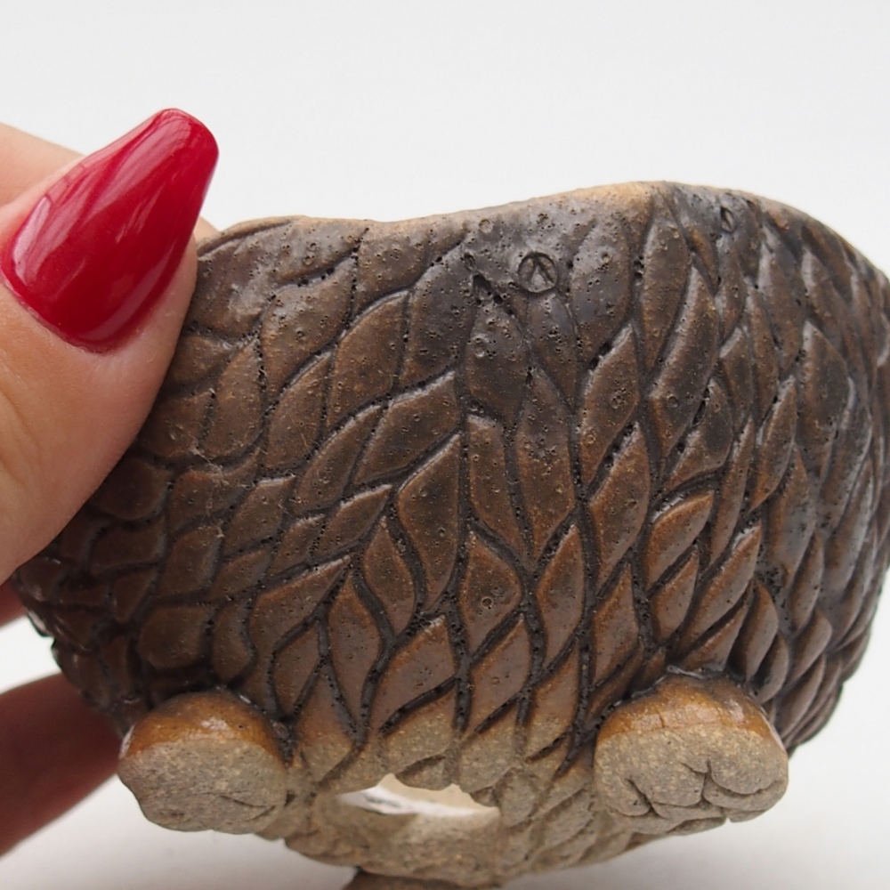 Conchiglia in ceramica 8,5 x 8,5 x 7 cm , colore marrone