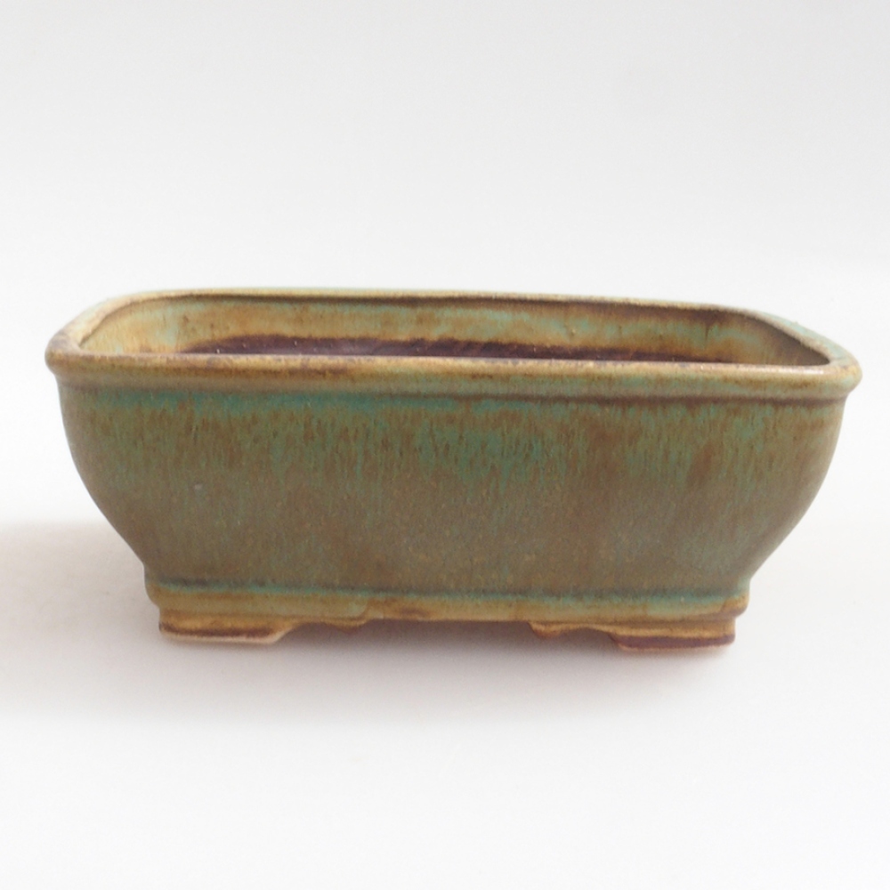 Ciotola per bonsai in ceramica 10 x 8,5 x 4 cm, marrone