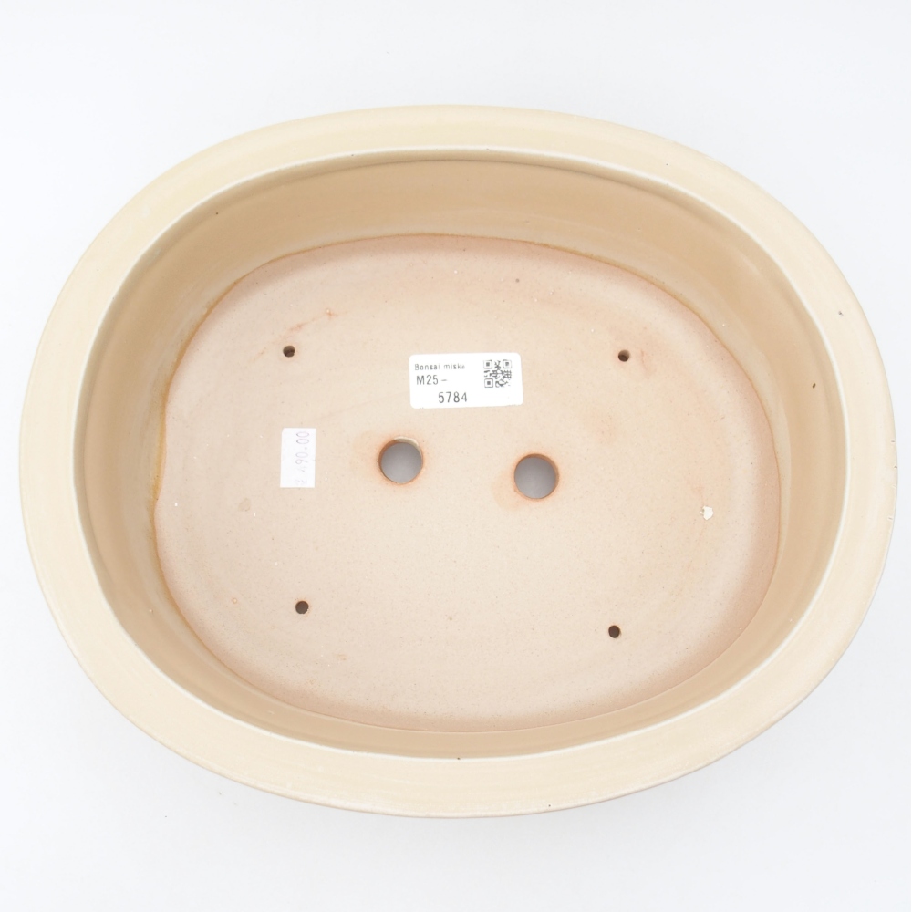 Ciotola bonsai in ceramica 26 x 22 x 8 cm, colore beige