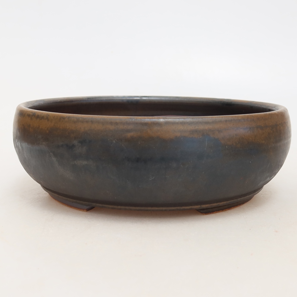 Vaso da bonsai in ceramica 17 x 17 x 5,5 cm, colore marrone