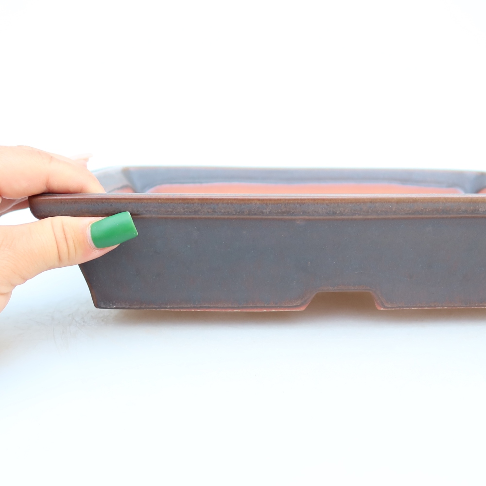 Ciotola in ceramica  26 x 20 x 5 cm, colore marrone