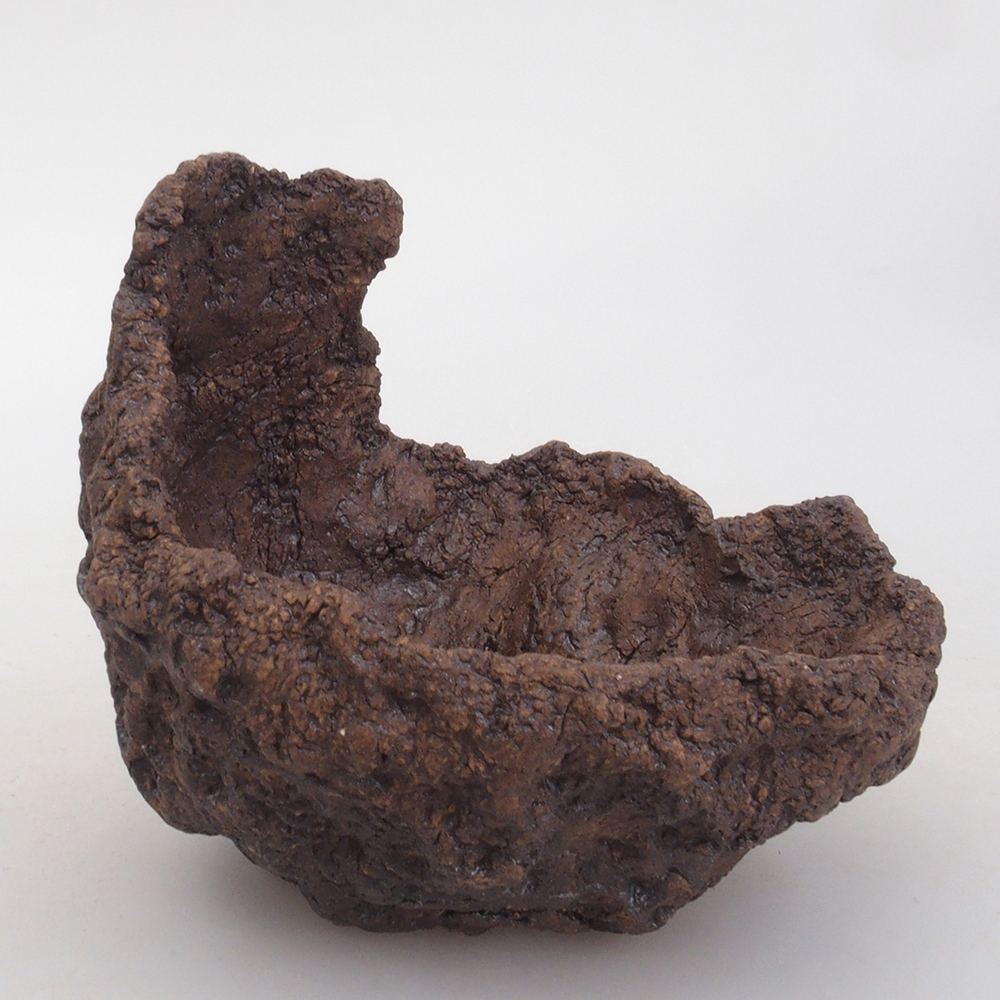 Conchiglia in ceramica 9 x 8 x 9,5 cm , colore marrone