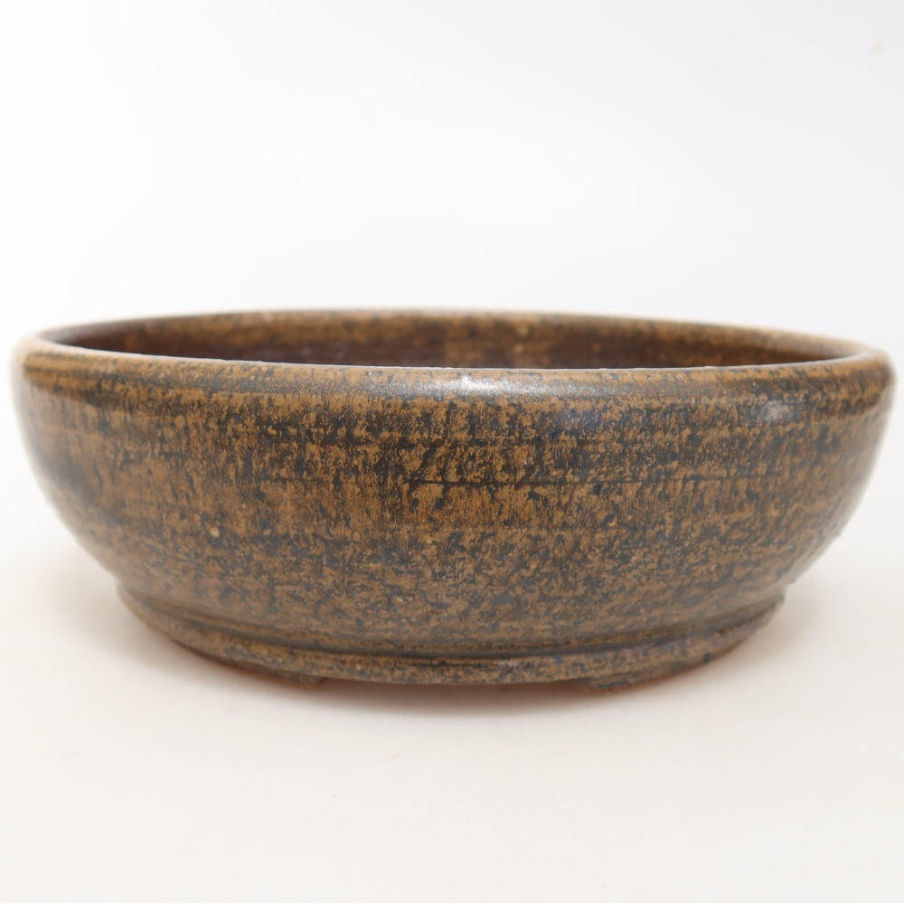 Vaso da bonsai in ceramica 17 x 17 x 5,5 cm, colore marrone