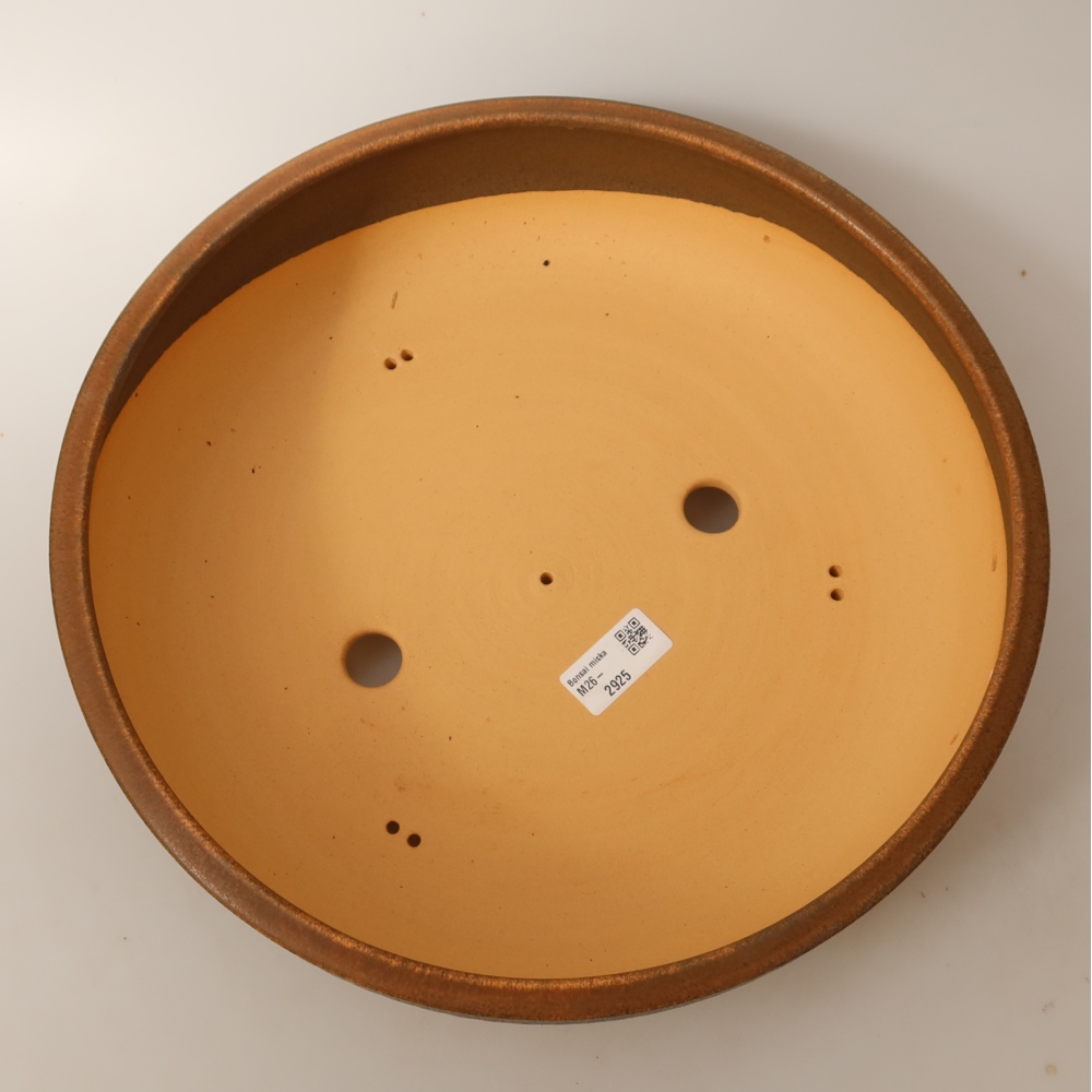 Vaso da bonsai in ceramica 32,5 x 32,5 x 8,5 cm, colore marrone - SOLO RITIRO IN NEGOZIO o spedizione su pallet