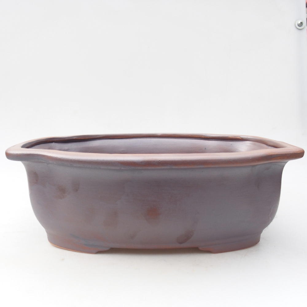 Ciotola bonsai in ceramica 30 x 25 x 10 cm, colore metallo