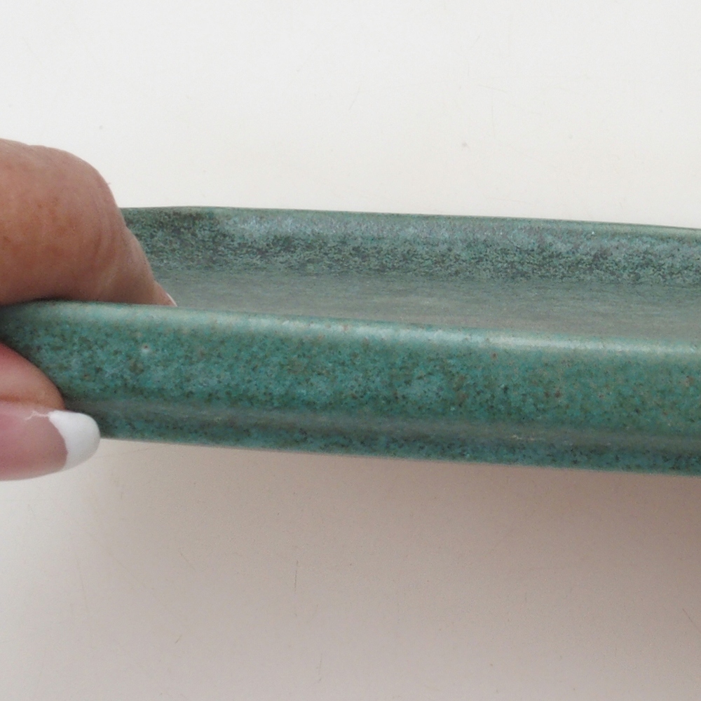 Piattino in ceramica H07 - 28 x 19 x 1,5 cm - verde