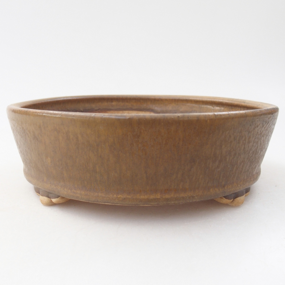 Ciotola per bonsai in ceramica 15,5 x 15,5 x 5 cm, marrone