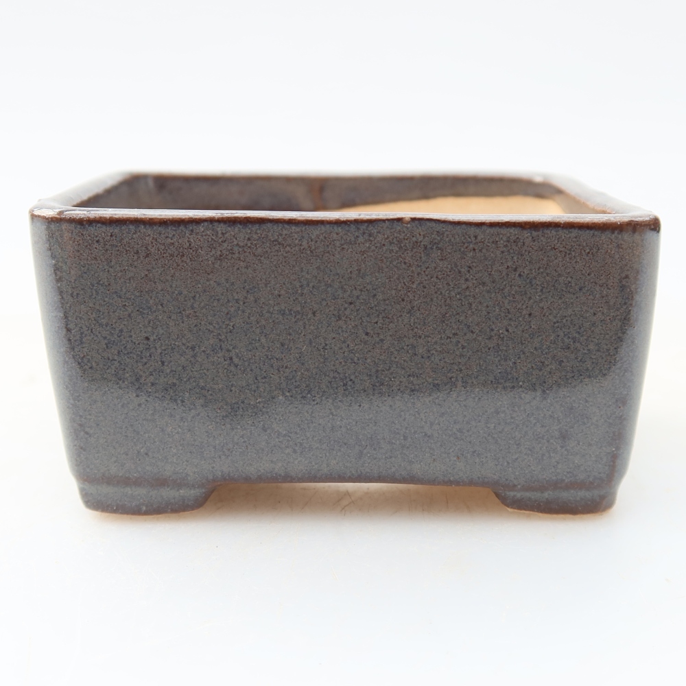 Vaso da bonsai in ceramica 6,5 x 5,5 x 3,5 cm, colore grigio
