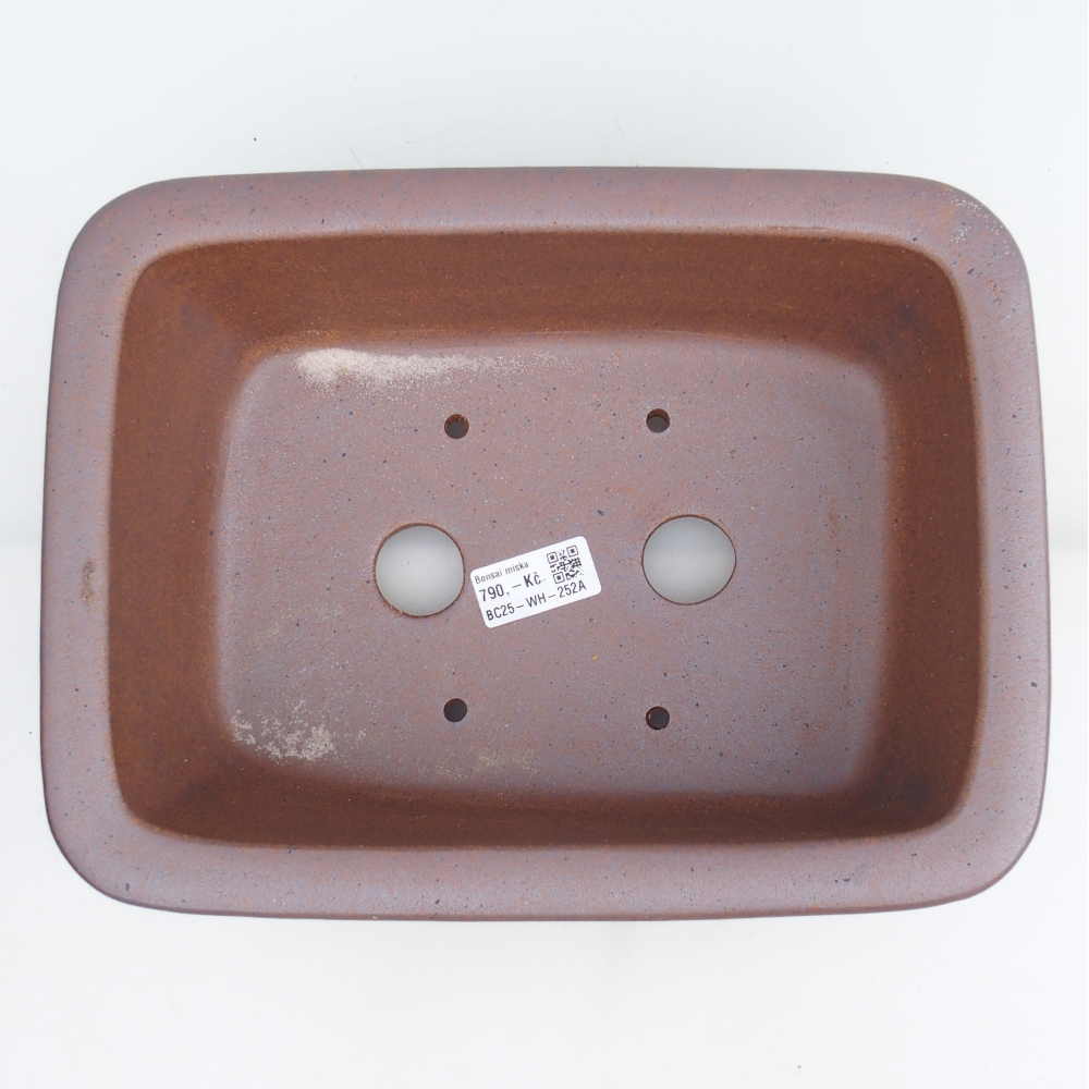 Ciotola bonsai in ceramica 29 x 21,5 x 9,5 cm, colore metallo