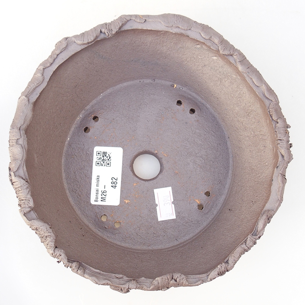 Ciotola bonsai in ceramica 17 x 17 x 5,5 cm, colore metallo