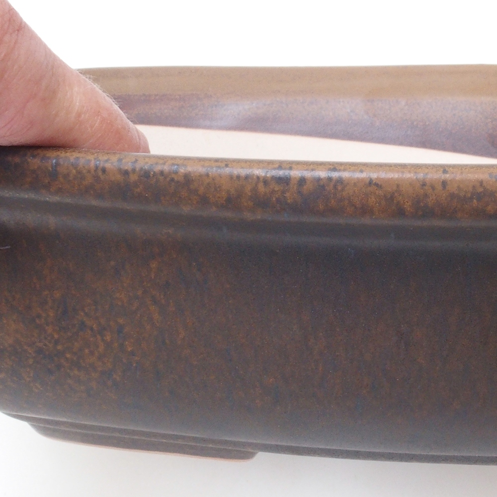 Ciotola per bonsai H10 - 37 x 28 x 9 cm - marrone